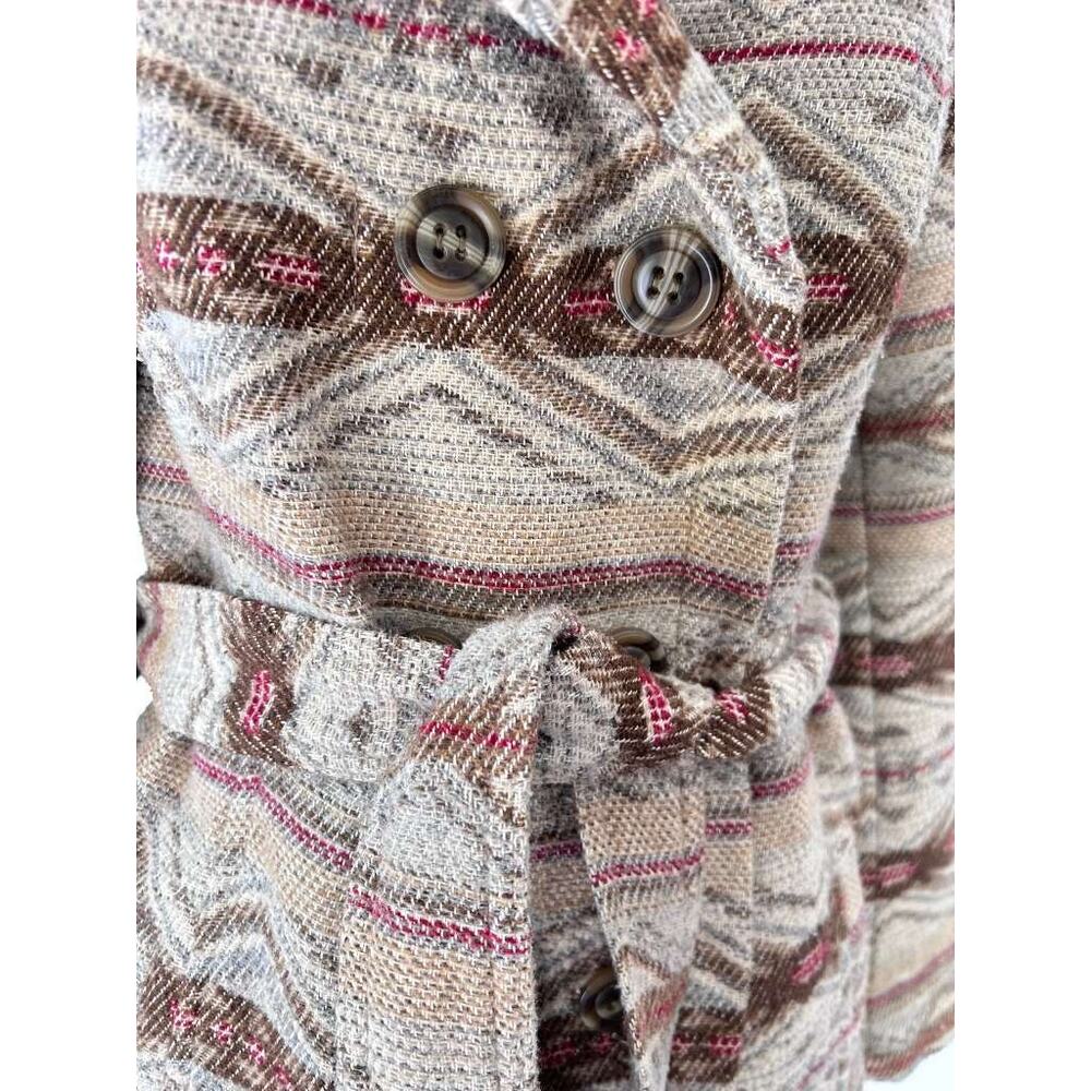 Daughters of the Liberation Women's Tan iKat Poetry Coat Jacket Size S (C-1) - Picture 7 of 10
